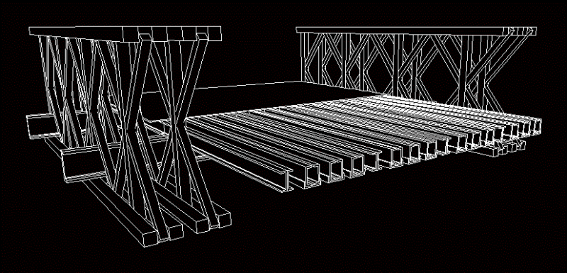 Detail Of Road Bridge Axonometric DWG Detail for AutoCAD