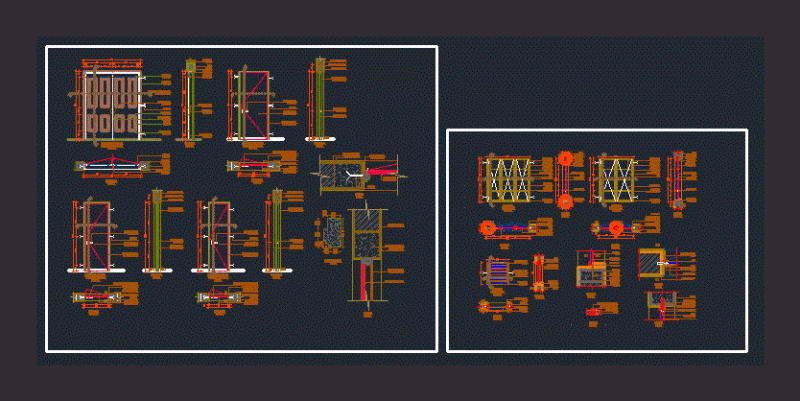 Detail Of The Door And The Window DWG Plan for AutoCAD