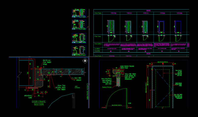 Detail Of The Door Wood DWG Detail for AutoCAD