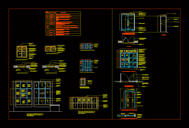Detail Of The Sliding Window DWG Detail for AutoCAD