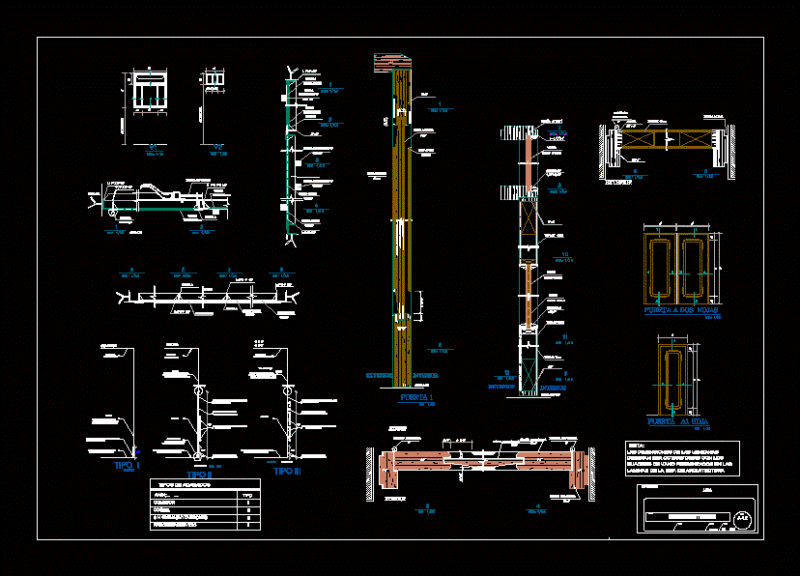 Detail Of Windows And Doors DWG Detail for AutoCAD