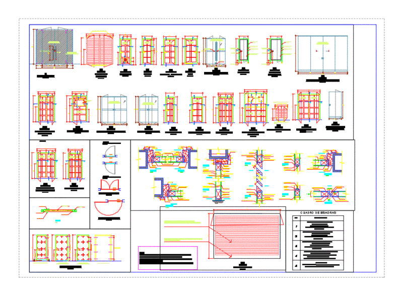 Detail Of Windows And Doors DWG Detail for AutoCAD