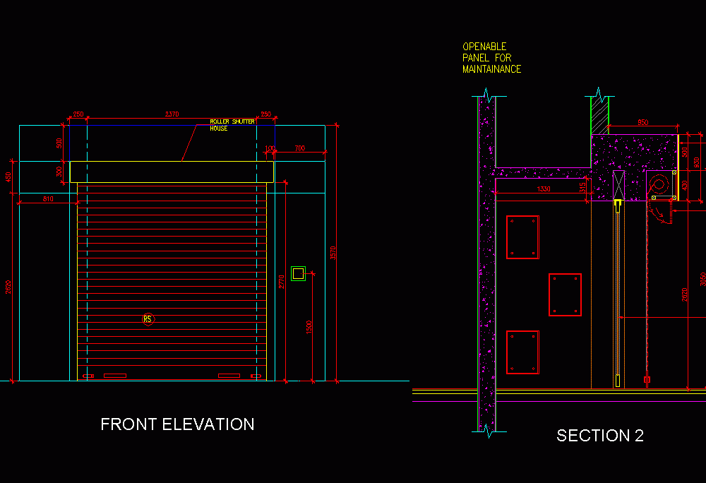 Detail Roll Curtain 2D DWG Plan for AutoCAD • Designs CAD