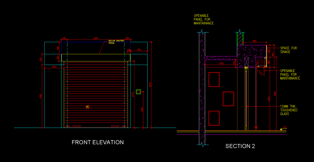 Detail Roll Curtain 2D DWG Plan for AutoCAD