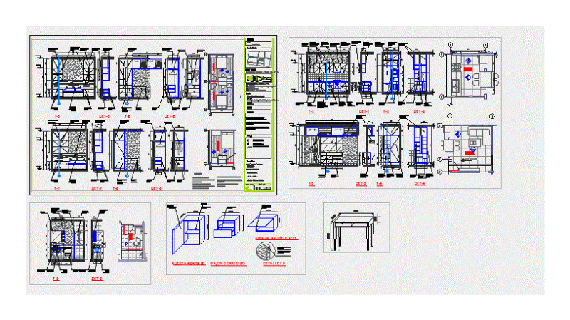 Details Closet And Kitchen DWG Detail for AutoCAD