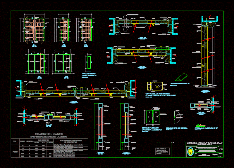 Details – Carpentry And Aluminium DWG Detail for AutoCAD