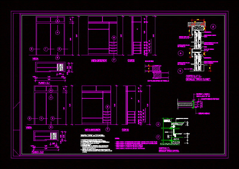 Details Closet Apartments DWG Detail for AutoCAD