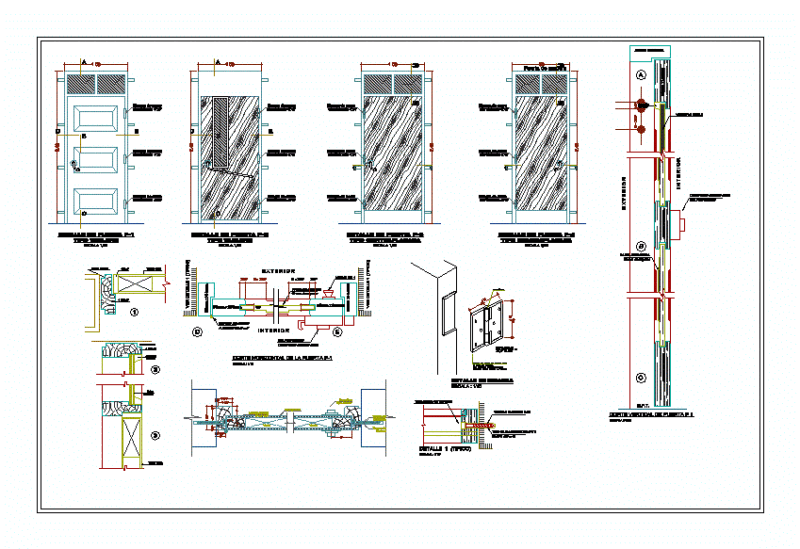 Details Door DWG Section for AutoCAD
