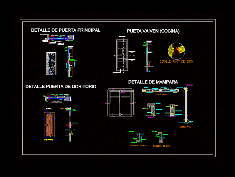 Details Doors DWG Detail for AutoCAD