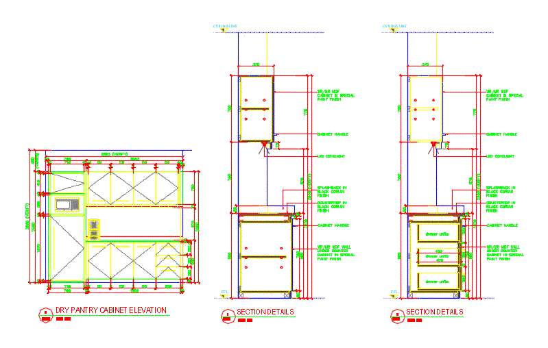 Details Dry Pantry - Pantry Cabinet Details DWG Detail for ...