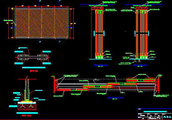 Detail Sliding Partition In Wood Dwg Detail For Autocad • Designs Cad 3187