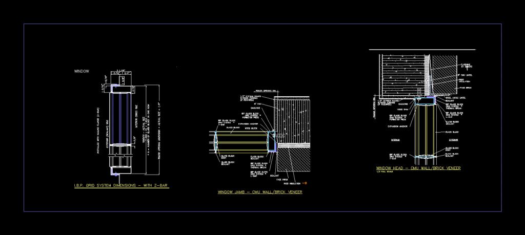 Details Of A Window DWG Section for AutoCAD