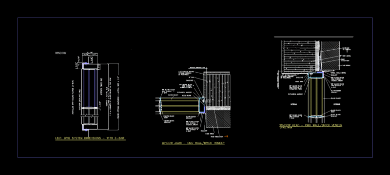 Details Of A Window DWG Section for AutoCAD