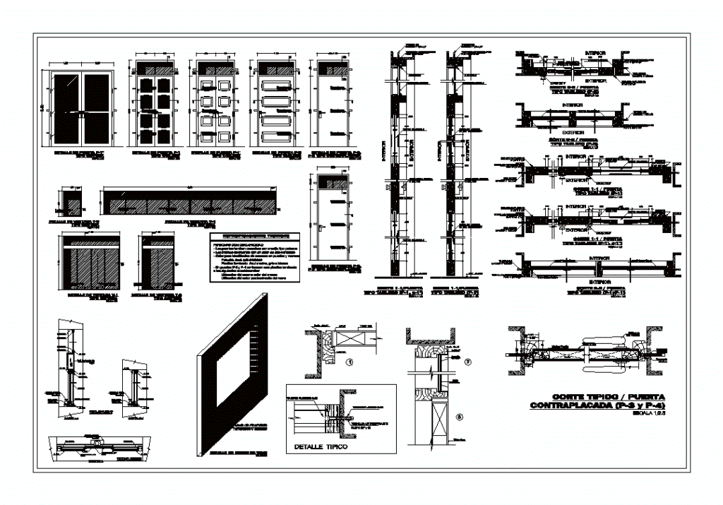 Details Of Doors, Windows DWG Detail for AutoCAD