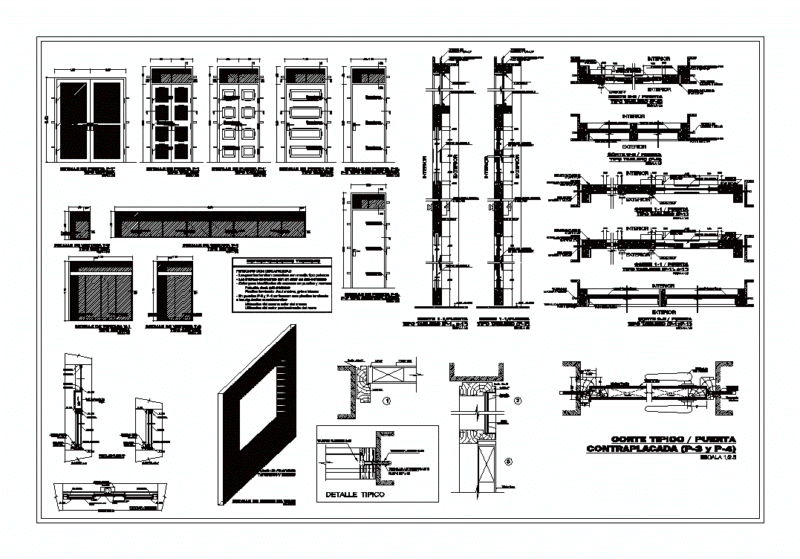 Details Of Doors, Windows DWG Detail for AutoCAD