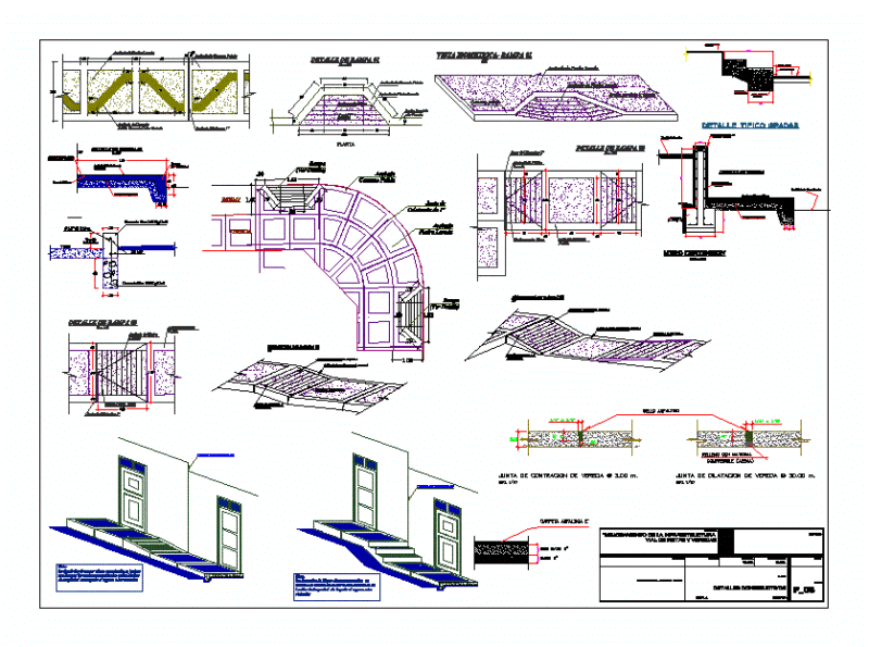 Details Sidewalks DWG Detail for AutoCAD