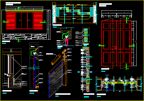 Details Sliding Door And Window Wood DWG Detail for AutoCAD • Designs CAD