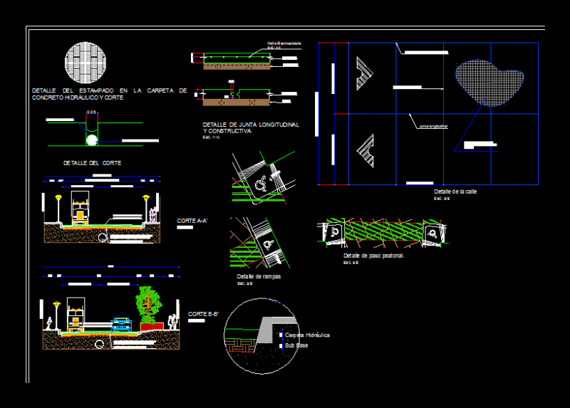 Details Street DWG Detail for AutoCAD