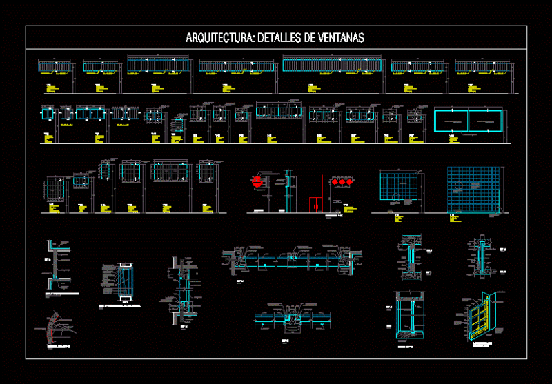 Details Window Theatre DWG Plan for AutoCAD