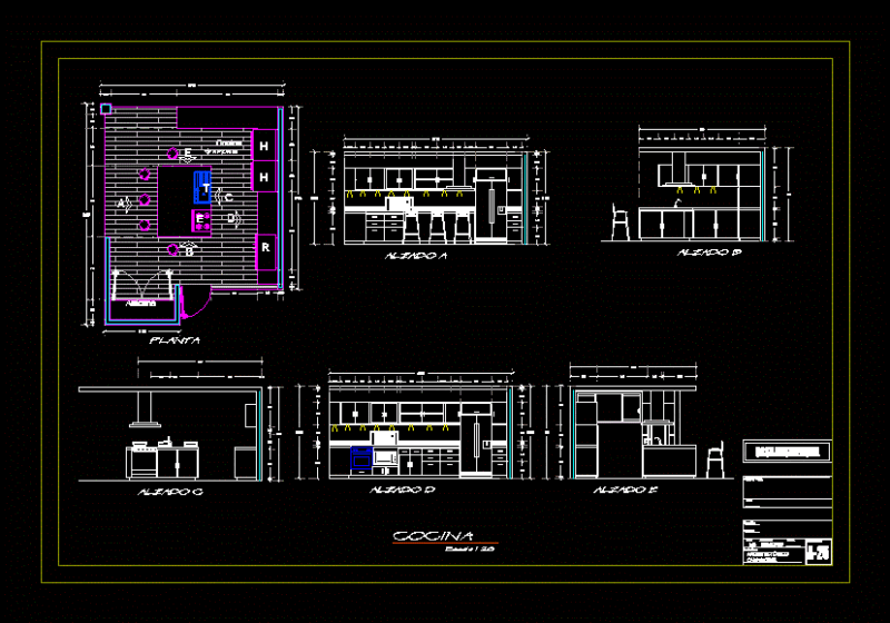 Details Wooden Kitchen DWG Detail for AutoCAD