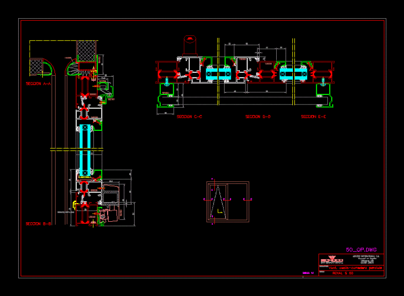 Detail Window DWG Detail for AutoCAD