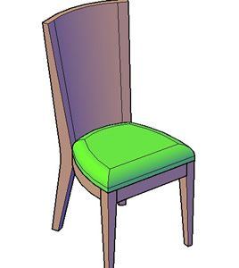 Dining Chair 3D DWG Model for AutoCAD