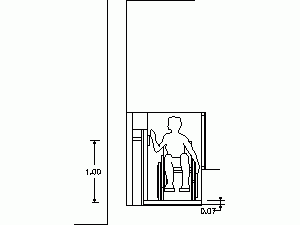 Disabilities – Elevator Measures – Elevation DWG Elevation for AutoCAD