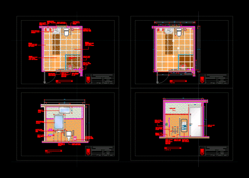 Disabled Bathroom Detail Detail DWG Detail for AutoCAD