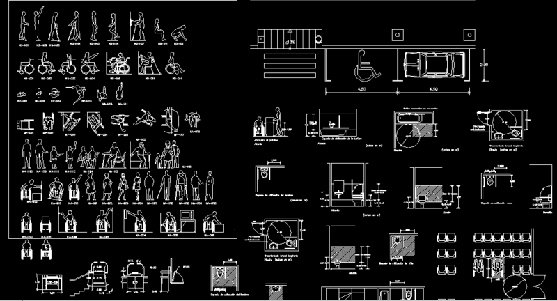 Disable Persons Facilitied And Access DWG Block for AutoCAD