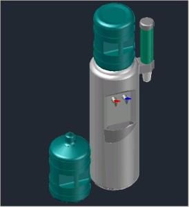 Dispenser 3D DWG Detail for AutoCAD
