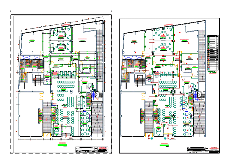 Distribution Plan And Flowchart Of Safety And Evacuation In Civil Defenza DWG Plan for AutoCAD