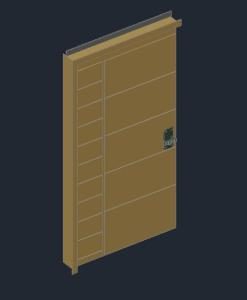 Door 108 X 207 DWG Block for AutoCAD