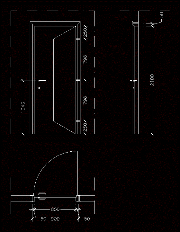 Door ZIP CAD Drawing