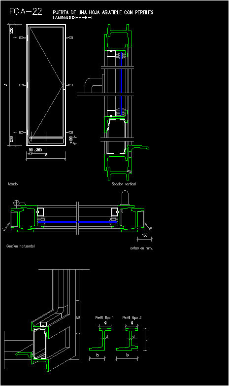 Door A Folding Leaf DWG Block for AutoCAD • Designs CAD