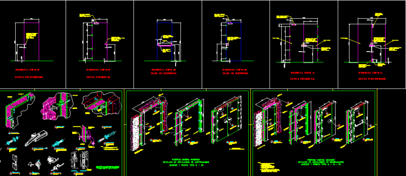 Door Against Fire DWG Detail for AutoCAD