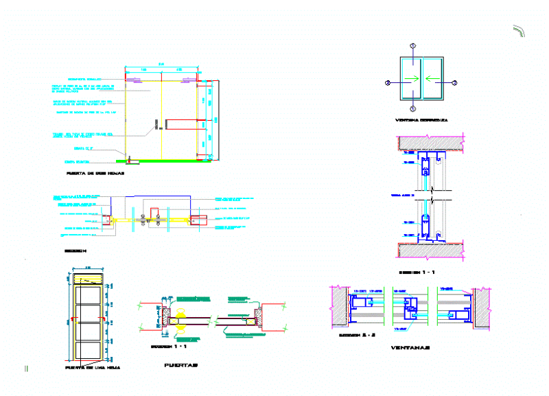 Door And Window DWG Plan for AutoCAD