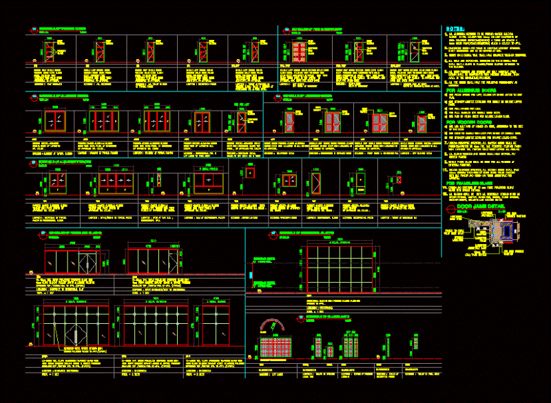 Door And Window DWG Plan for AutoCAD