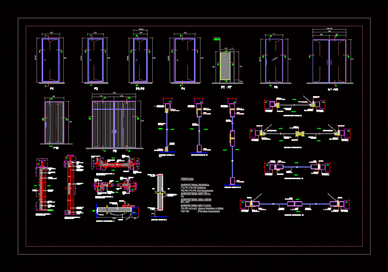 Door Detail DWG Section for AutoCAD