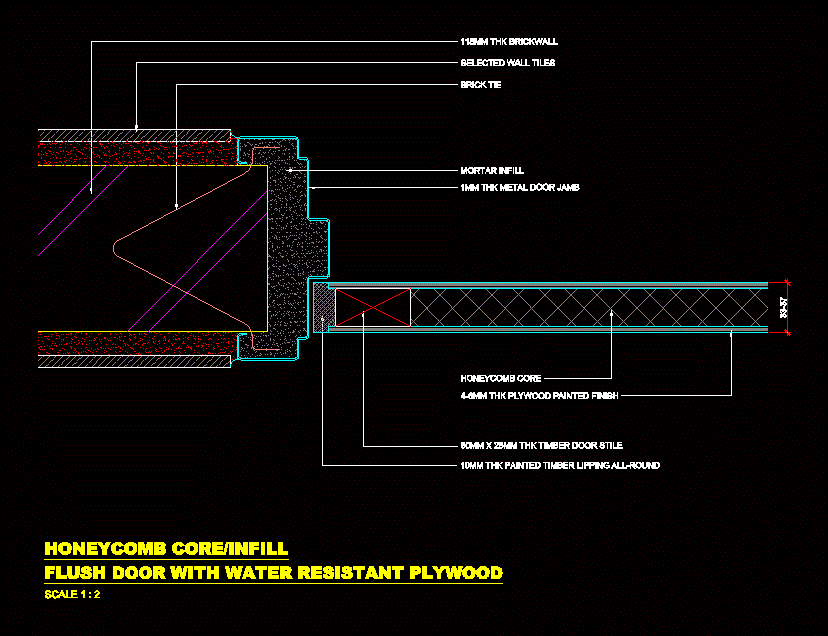 Door Detail DWG Section for AutoCAD • Designs CAD