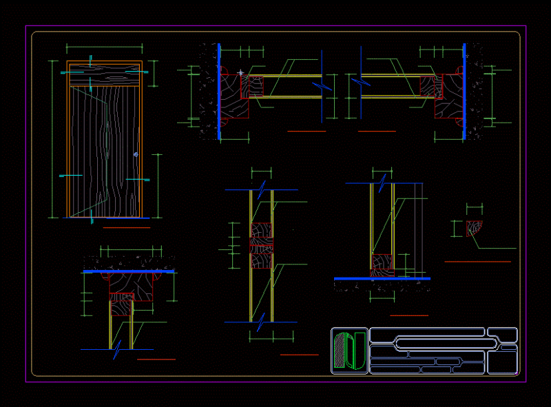 Door Detail Contraplacada DWG Section for AutoCAD