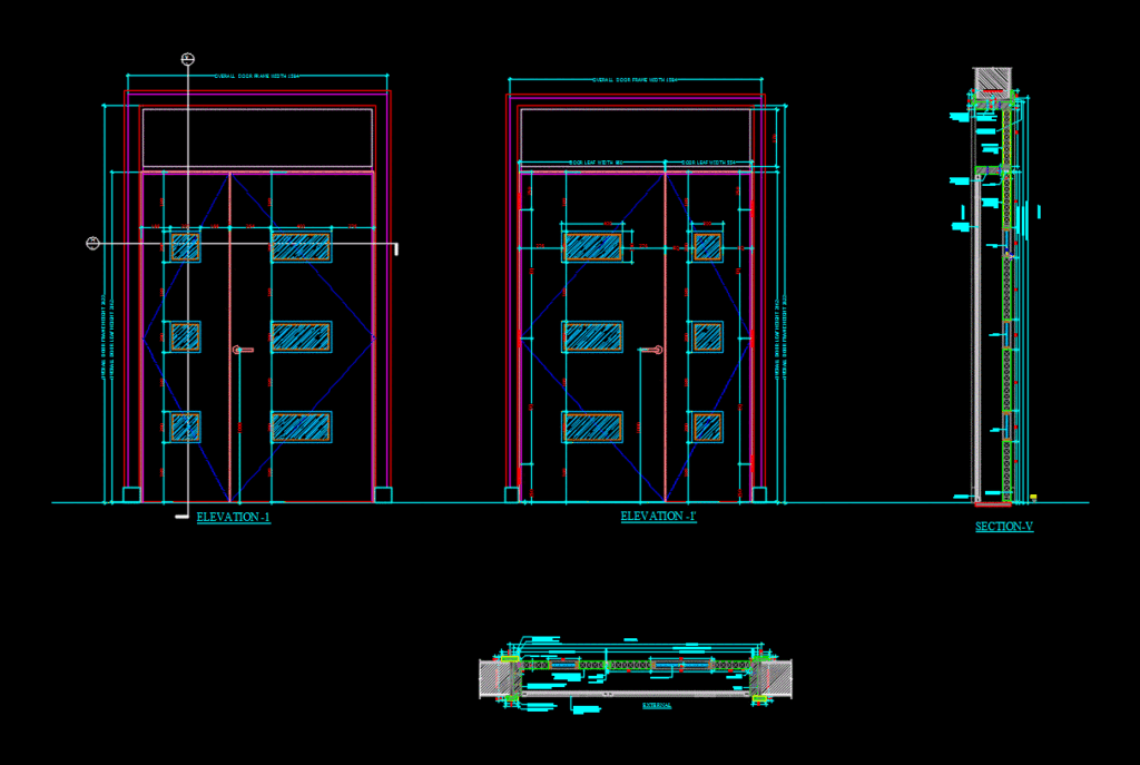 Door Details DWG Detail for AutoCAD