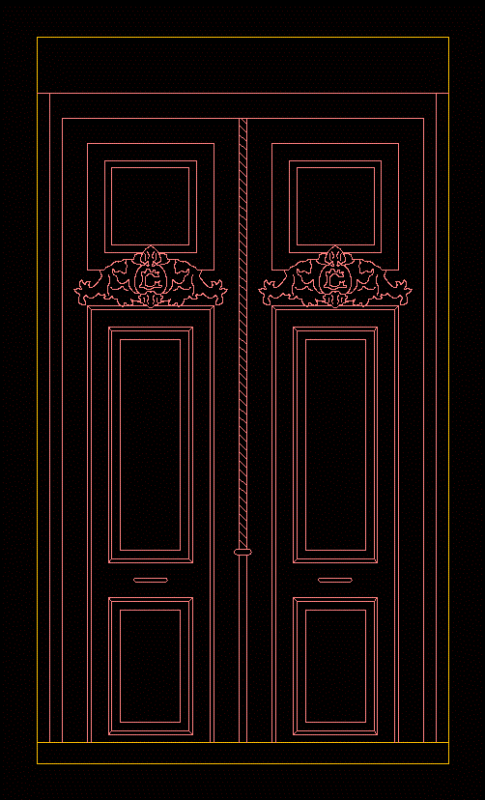 Door Former Mansion DWG Block for AutoCAD