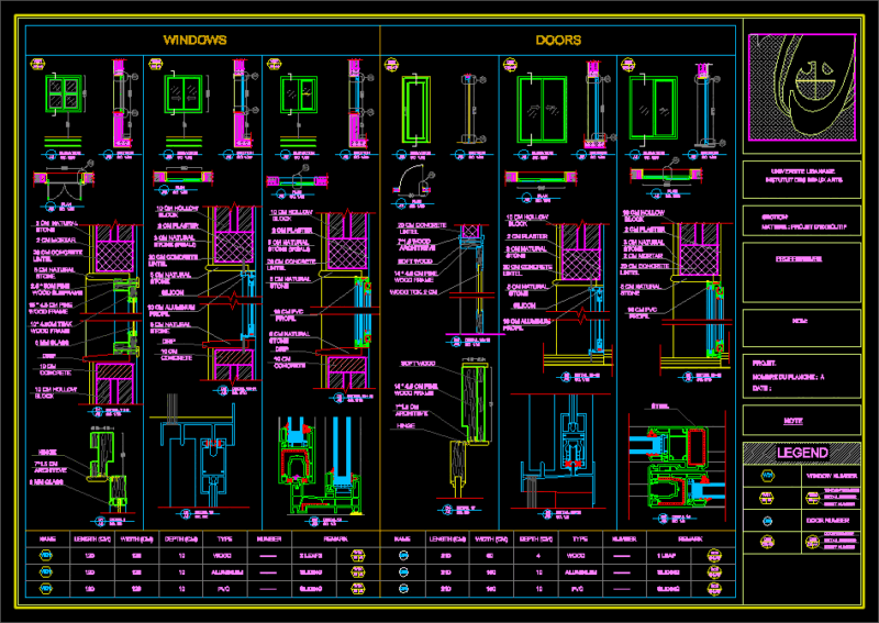 Door – Pvc Windows DWG Detail for AutoCAD