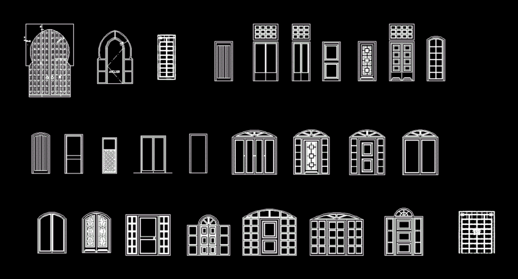 Doors DWG Elevation for AutoCAD