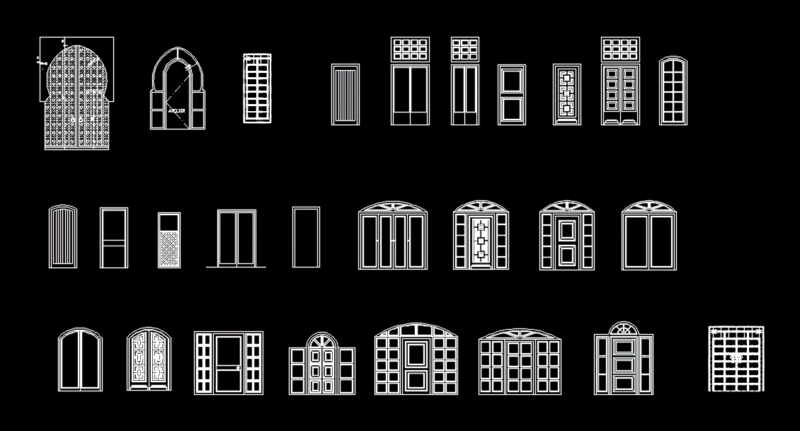 Doors DWG Elevation for AutoCAD