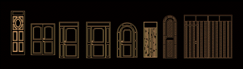 Doors 2D DWG Block for AutoCAD