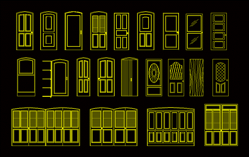 Doors DWG Block for AutoCAD