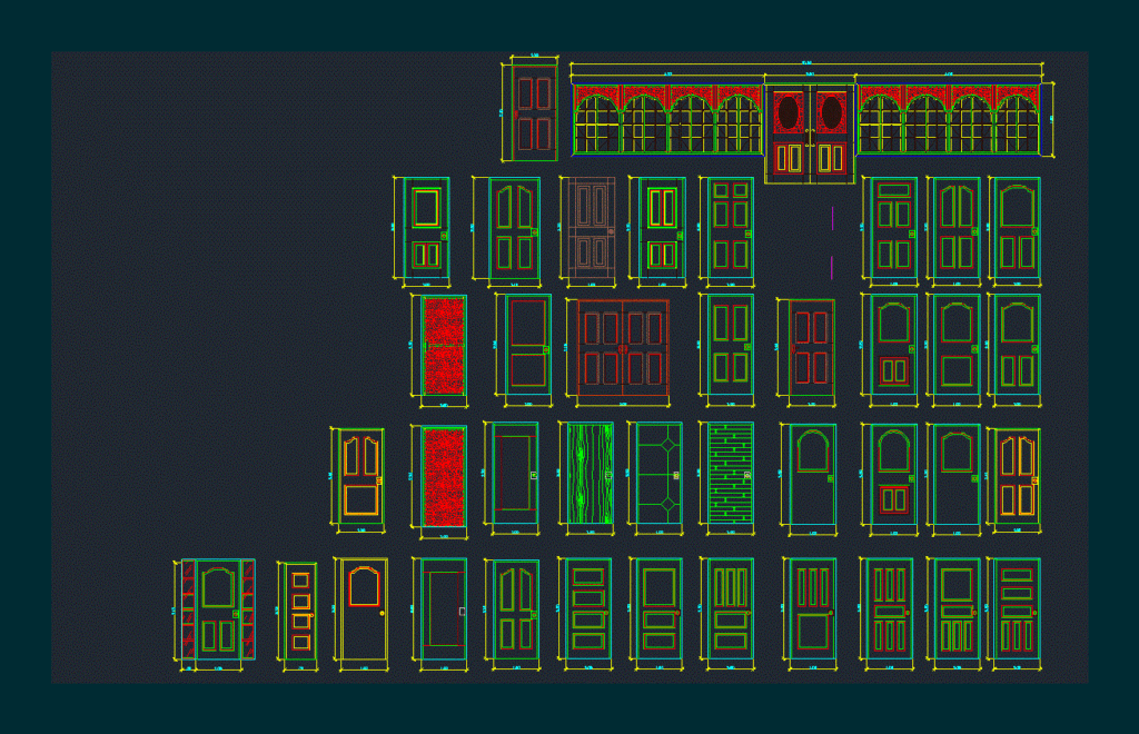 Doors DWG Block for AutoCAD