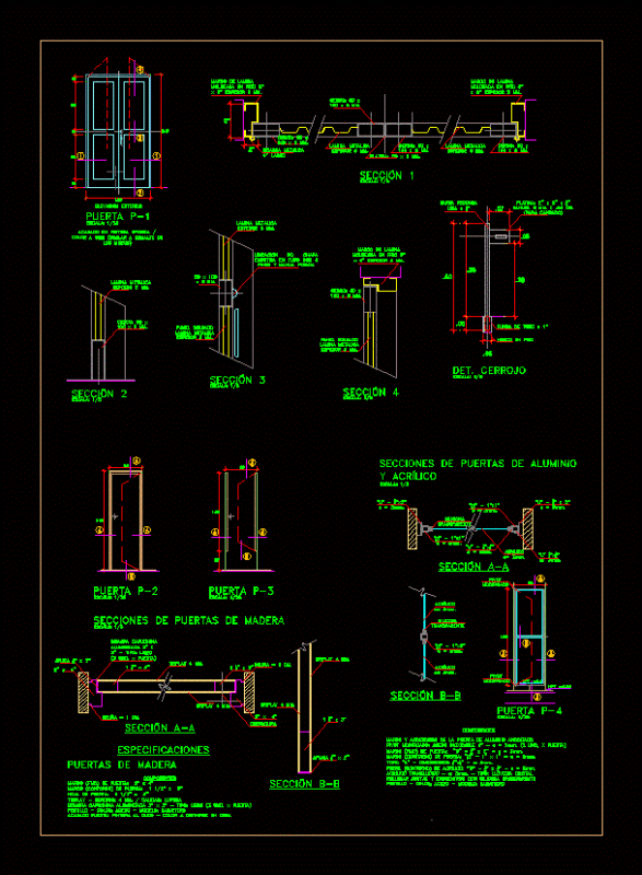 Doors DWG Detail for AutoCAD