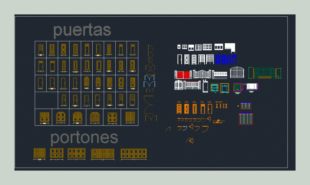 Doors And Gates DWG Block for AutoCAD